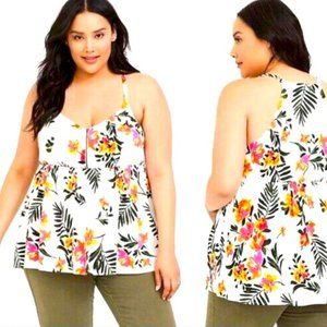 Torrid Tropical Babydoll Top (1X)